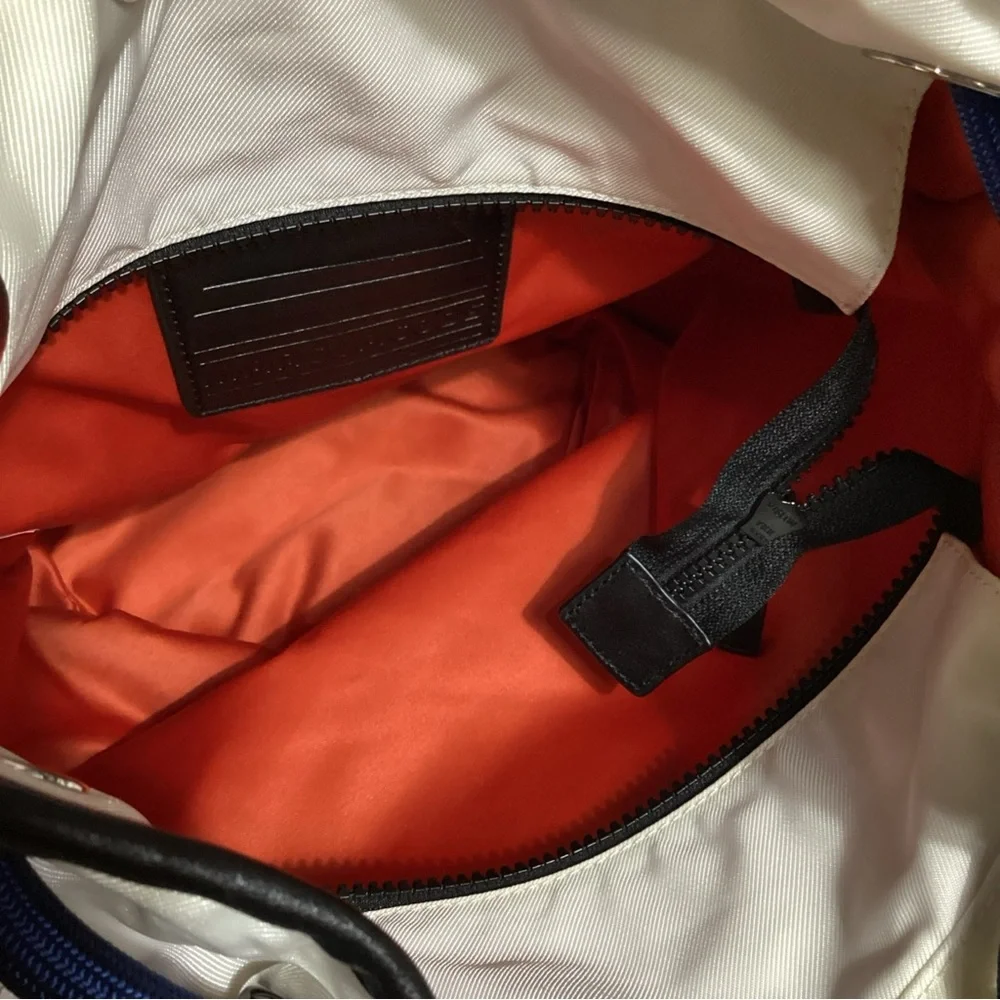 Marc Jacobs Red White Black Unisex Sport Nylon Bucket Sling Duffle Backpack NEW